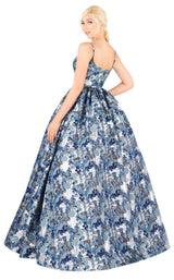 Mac Duggal 66598H Pewter-Blue