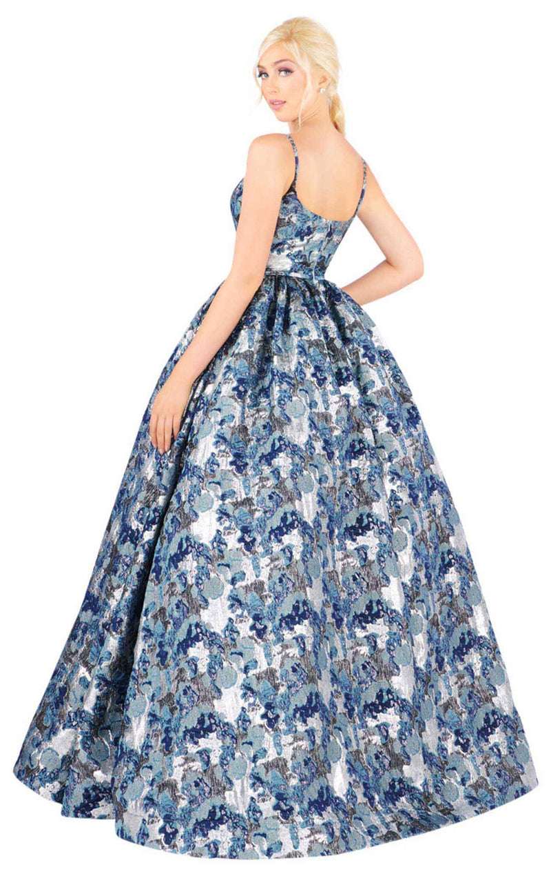 Mac Duggal 66598H Pewter-Blue
