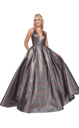Mac Duggal 66731H Golden-Blue