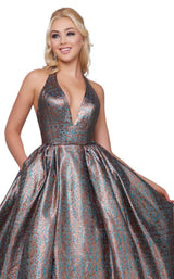 Mac Duggal 66731H Golden-Blue