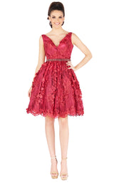 Mac Duggal 66756N Burgundy