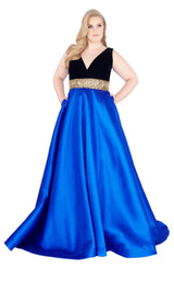 Mac Duggal Fabulouss 66787F Royal/Black