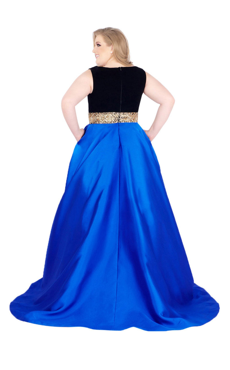 Mac Duggal Fabulouss 66787F Royal/Black