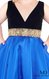 Mac Duggal Fabulouss 66787F Royal/Black