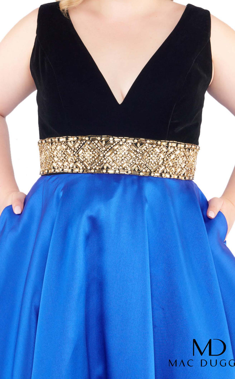 Mac Duggal Fabulouss 66787F Royal/Black