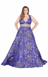 Mac Duggal Fabulouss 66793F Royal/Gold