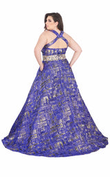 Mac Duggal Fabulouss 66793F Royal/Gold