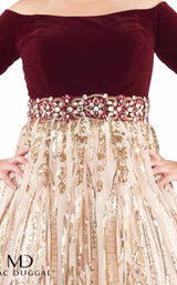 Mac Duggal Fabulouss 66831F Wine-Gold