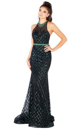 Mac Duggal 66835L Black-Emerald
