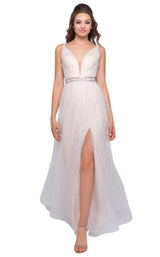 Mac Duggal 66910L Ivory/Nude
