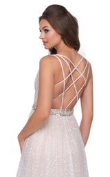 Mac Duggal 66910L Ivory/Nude