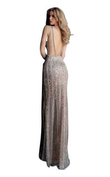 Jovani 67280 Silver/Nude