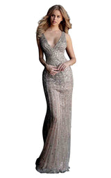 Jovani 67280 Silver/Nude