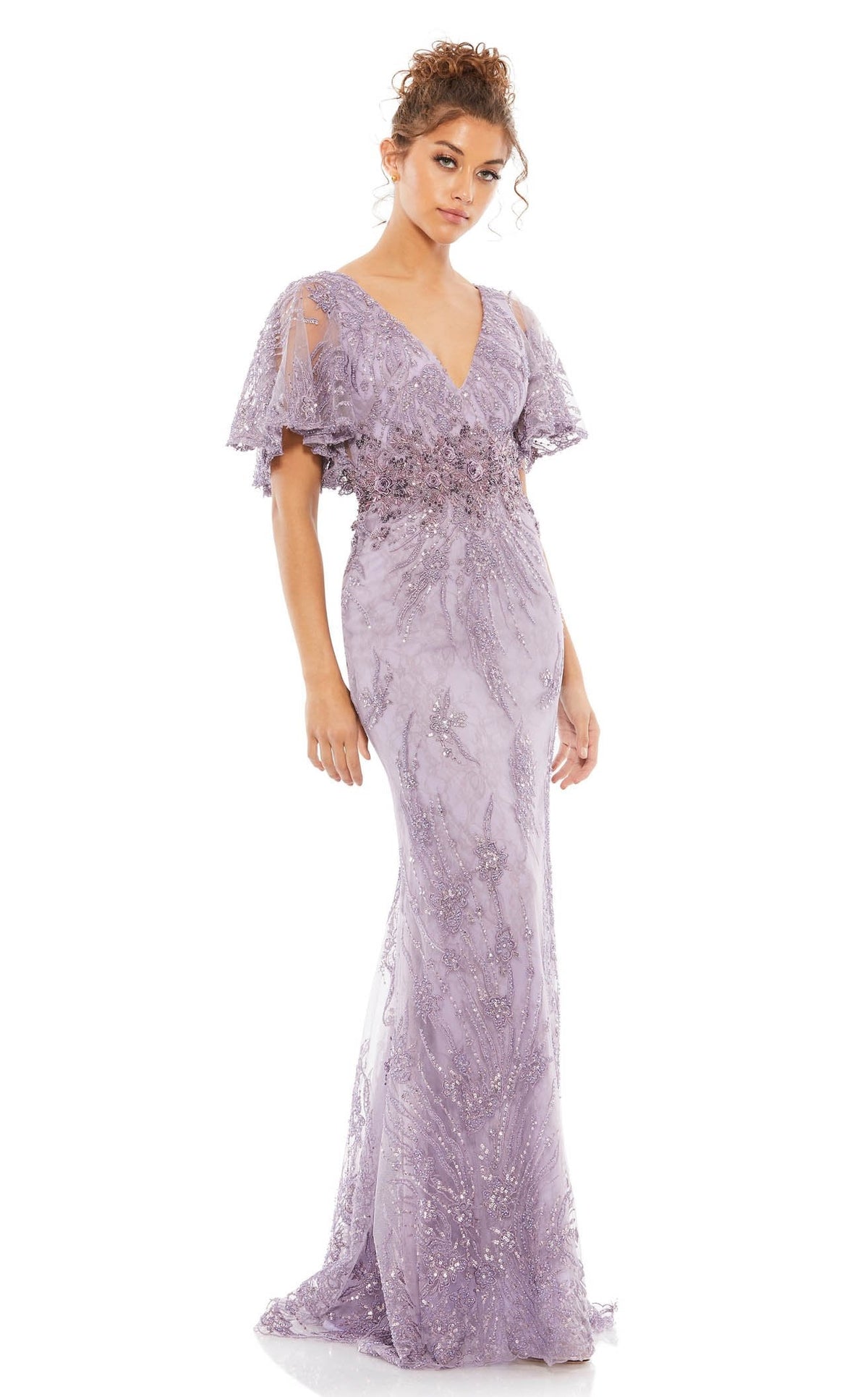 Mac Duggal*優雅な雰囲気*エレガント*Vネック*パープルドレス 67493-VintageLilac-AB_1200x.