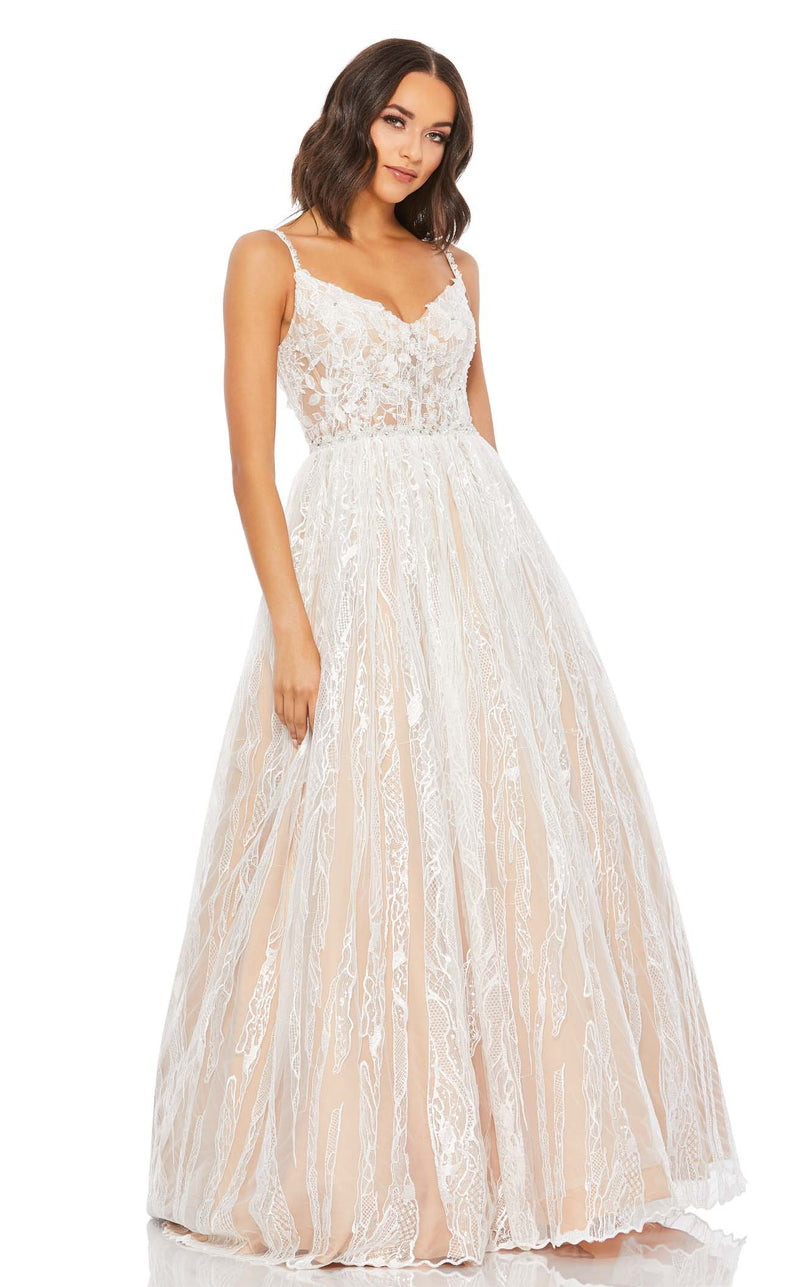 Mac Duggal 67563 Ivory/Nude
