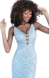 Jovani 67668 Silver/Blue