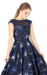 Mac Duggal 67669H Navy Multi