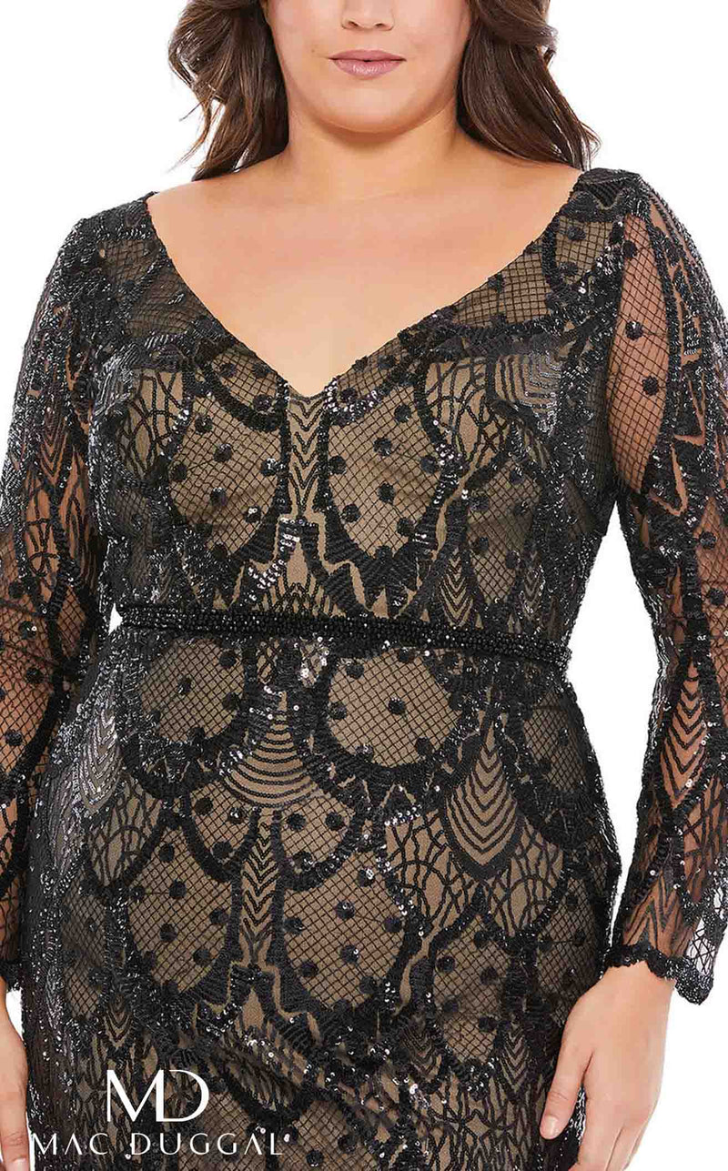 Mac Duggal Fabulouss 67752F Black-Nude