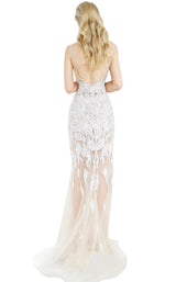 Jovani 67786 Silver/Nude