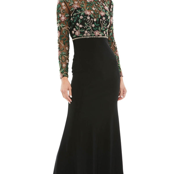 MAC DUGGAL SALEエンブロイダリーフレアー膝下ドレス Mac Duggal 67852 Dress | NewYorkDress.com