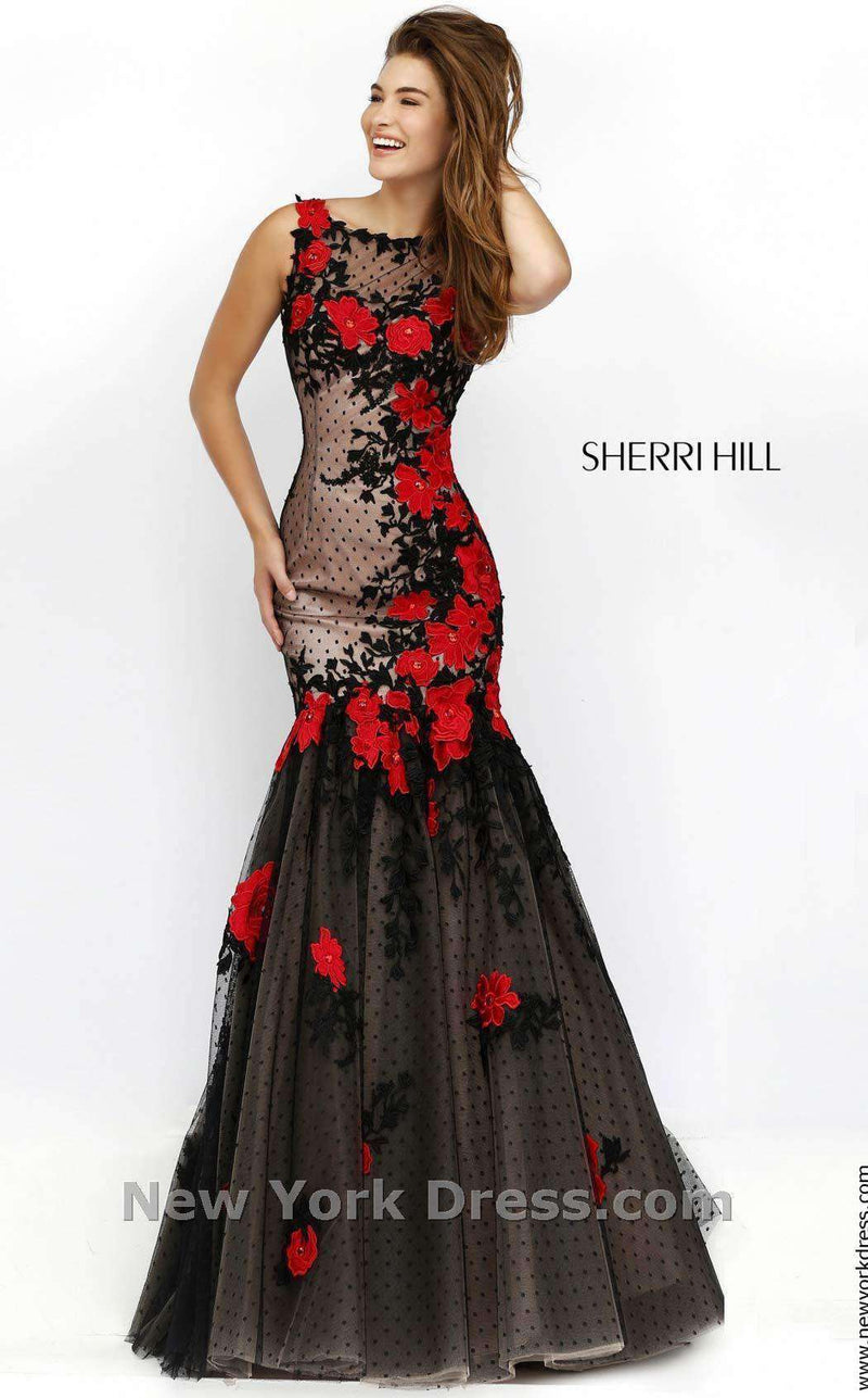 Sherri Hill 11326 Black/Red