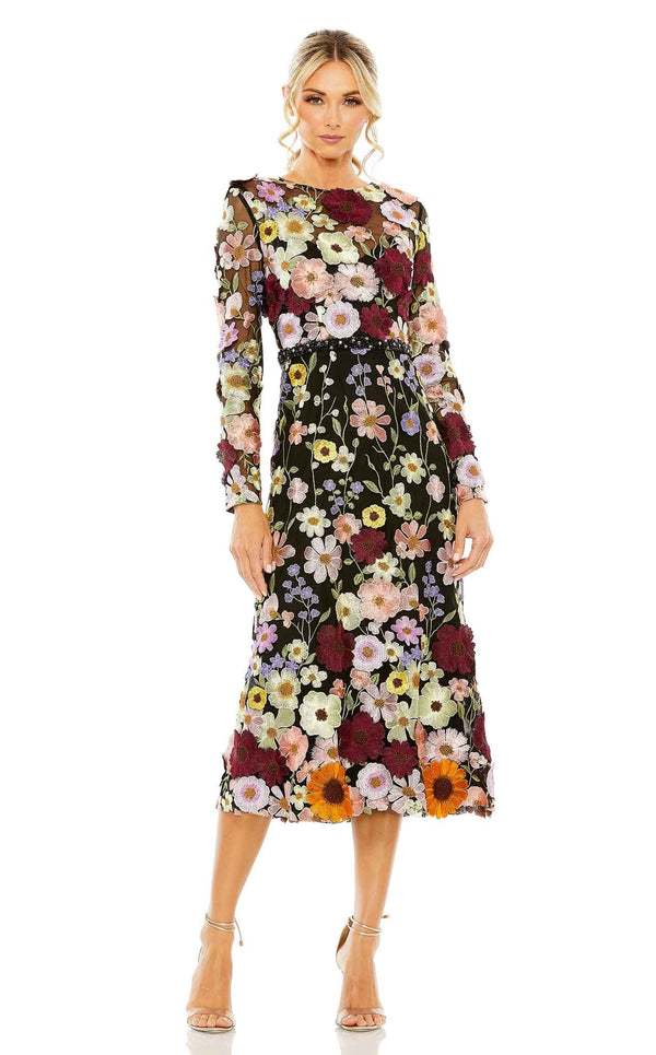 knee length semi formal dresses with sleeves Vintage Chic Knee Length Black Semi Formal Dress with Short Sleeves Square Neckline - $72.9792 #HTX96003