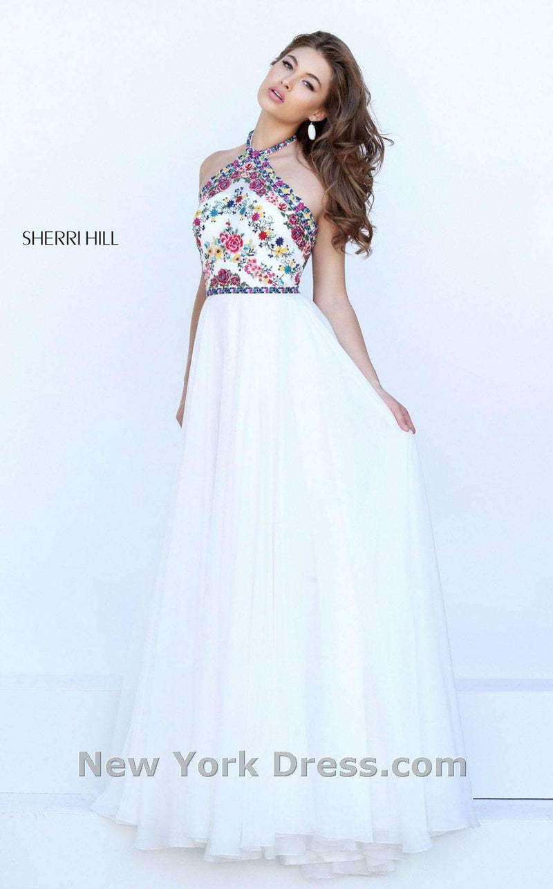 Sherri Hill 50149 Ivory Multi