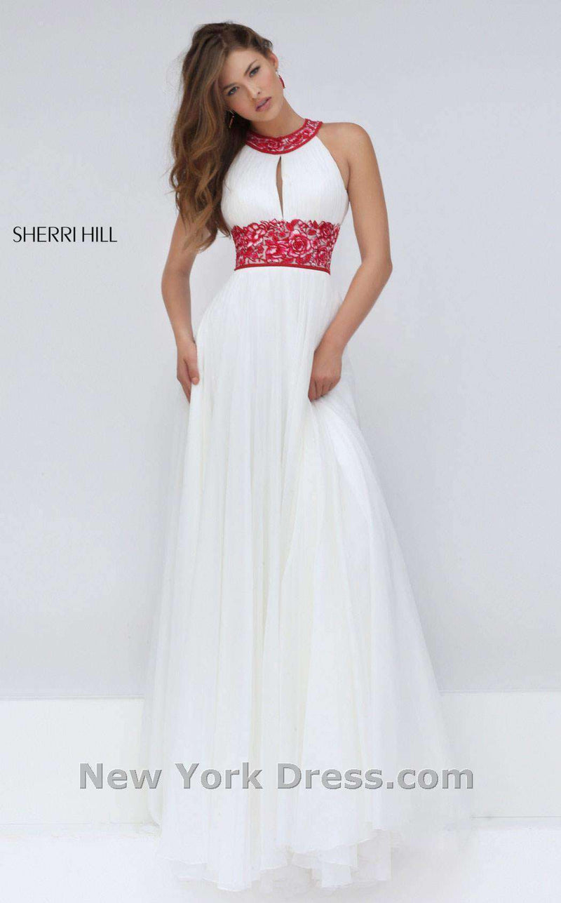 Sherri Hill 50150 Ivory/Fuchsia