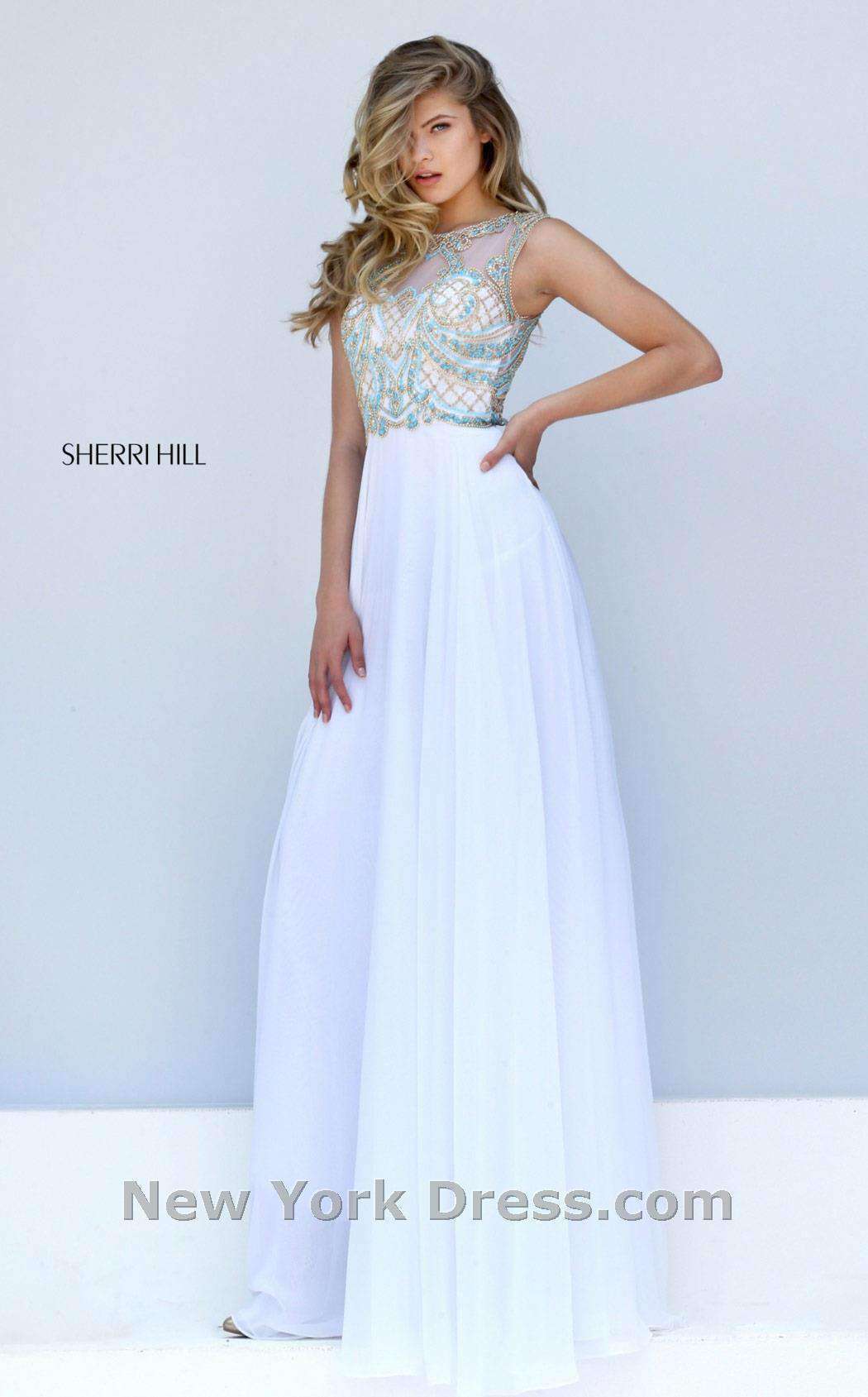 Sherri Hill 50160 Ivory/Turquoise