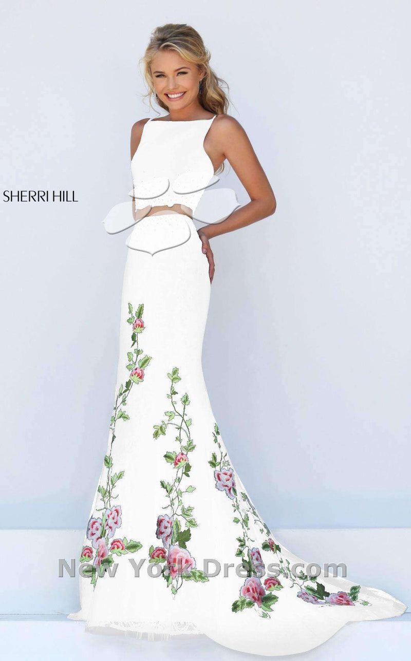 Sherri Hill 50199 Ivory/Multi