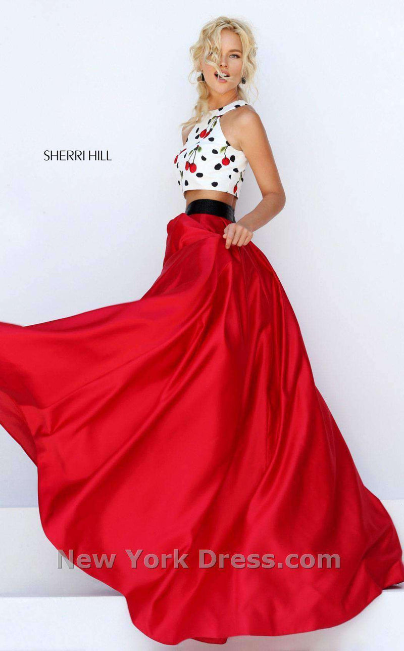 Sherri Hill 50217 Ivory/Red