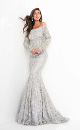 Jovani 68777BG Silver/Gold