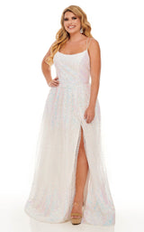 Rachel Allan 70047W White Iridescent