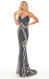 Rachel Allan 70107 Navy-Rose-Gold