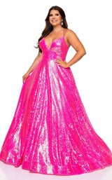 Rachel Allan 70130W Hot Pink