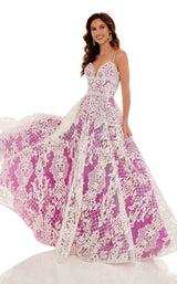 Rachel Allan 70160 Lilac/White