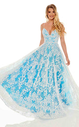 Rachel Allan 70160 Turquoise-White