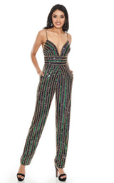 Rachel Allan 7028 Navy-Gold-Multi