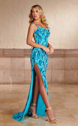 Rachel Allan 70300 Turquoise Multi
