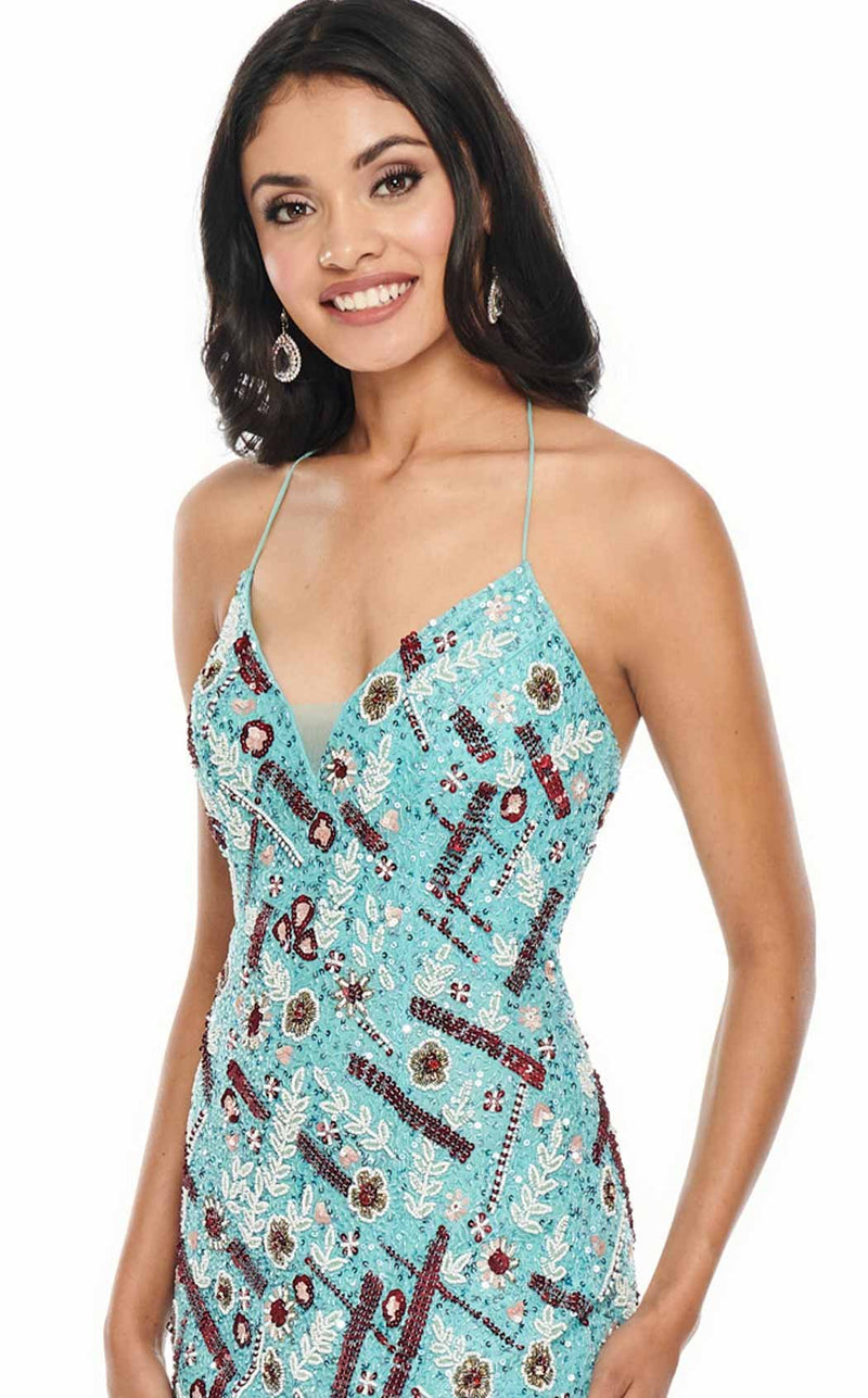 Rachel Allan 7117 Aqua Multi