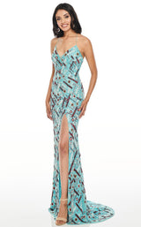 Rachel Allan 7117 Aqua Multi