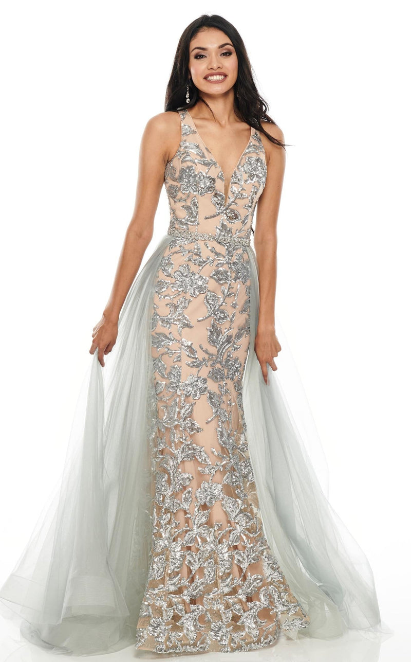 Rachel Allan 7130 Silver/Nude