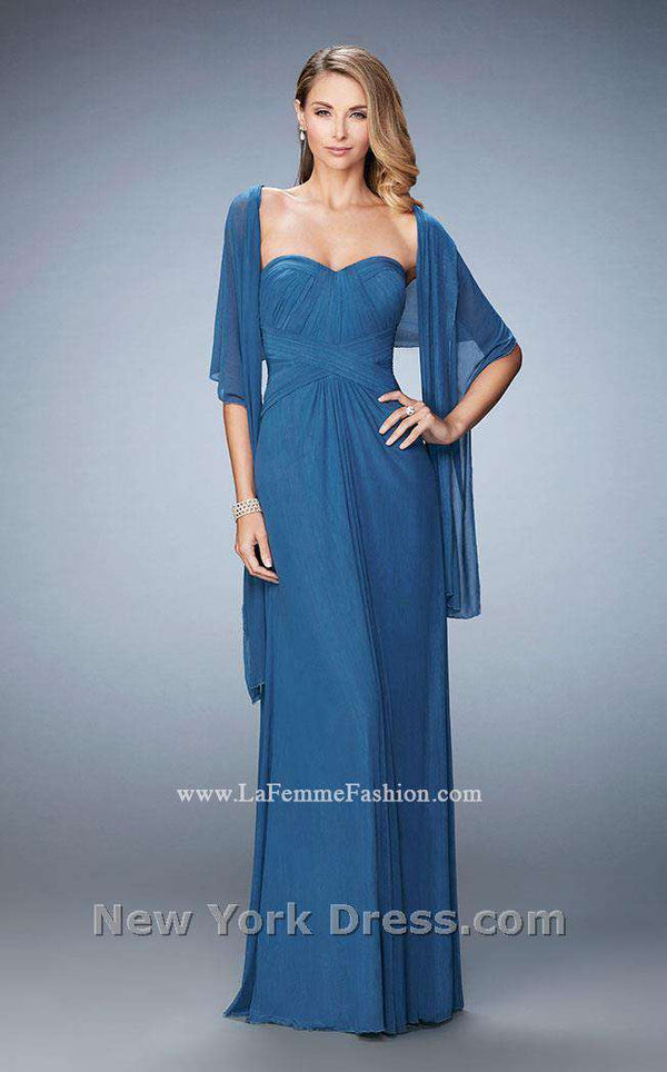 La Femme 23023 Prom Dress - Slate Blue | NewYorkDress La Femme 23023 Prom Dress - Slate Blue | NewYorkDress