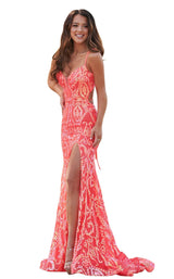 Rachel Allan 7147 Neon-Coral