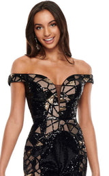 Rachel Allan 7154 Black-Gold