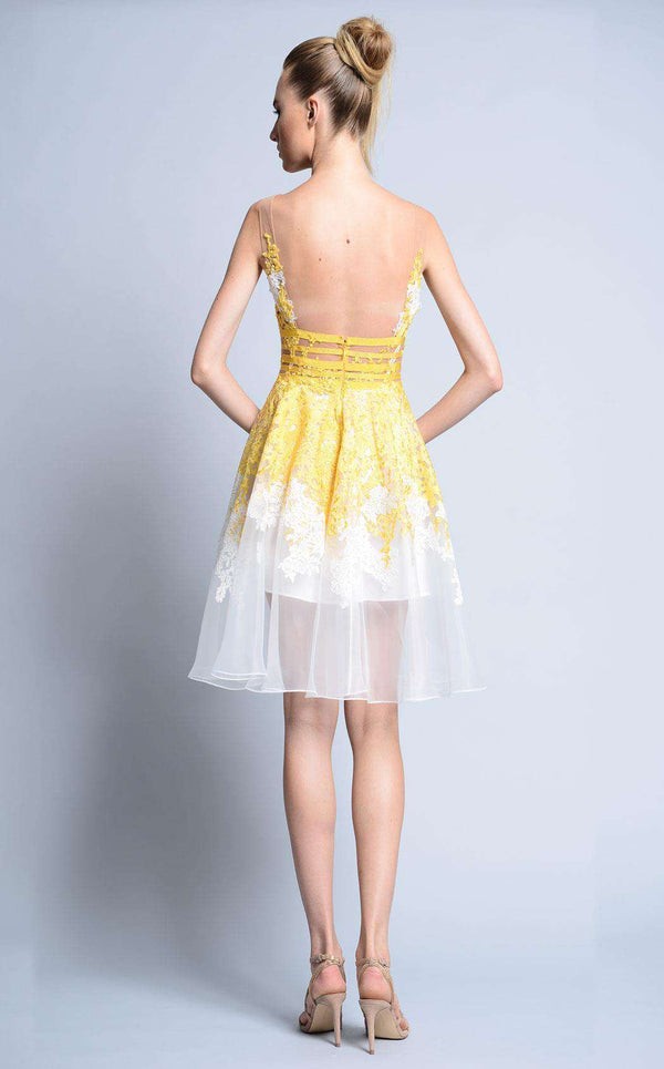 Beside Couture BC1130 Ivory/Yellow