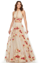 Rachel Allan 7189 White Multi