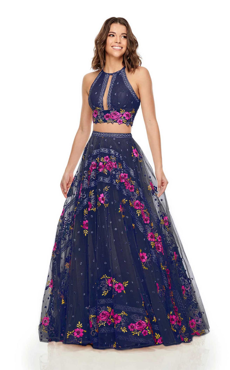 Rachel Allan 7189 Navy Magenta