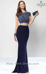 Alyce 6650 Navy/Rosewater