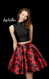 Angela And Alison 72035 Black-Red-Floral